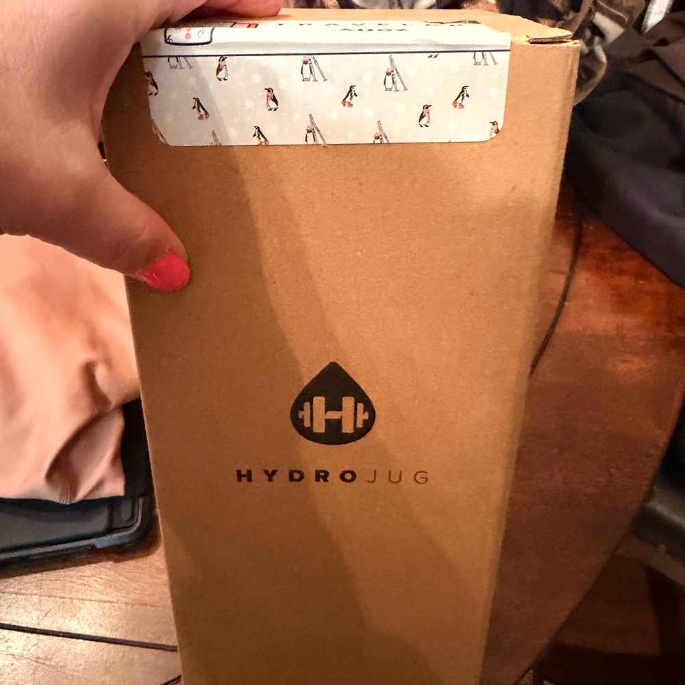 Anthropologie hydro jug penguin holiday  Water Bottle new